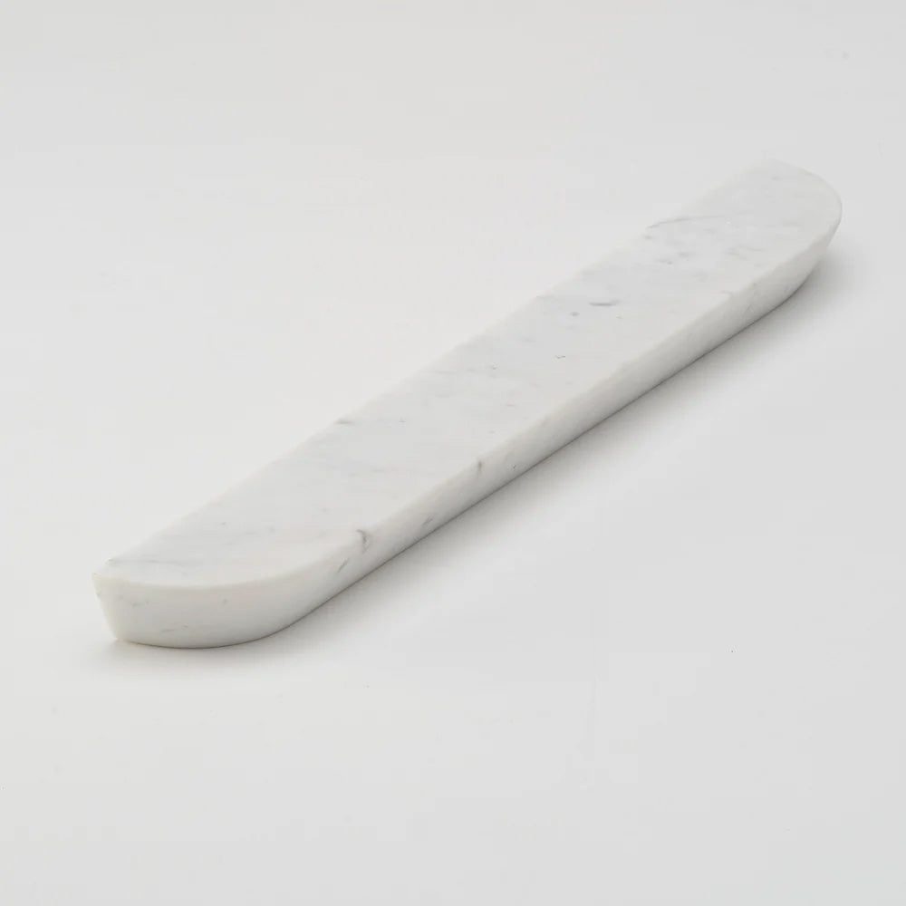 White Carrara Marble Dot Handle [Pair]