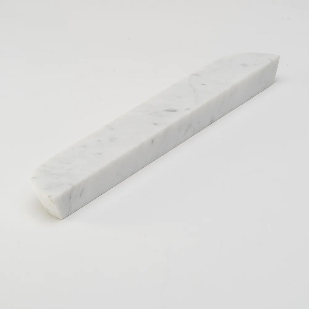 White Carrara Marble Dot Handle [Pair]