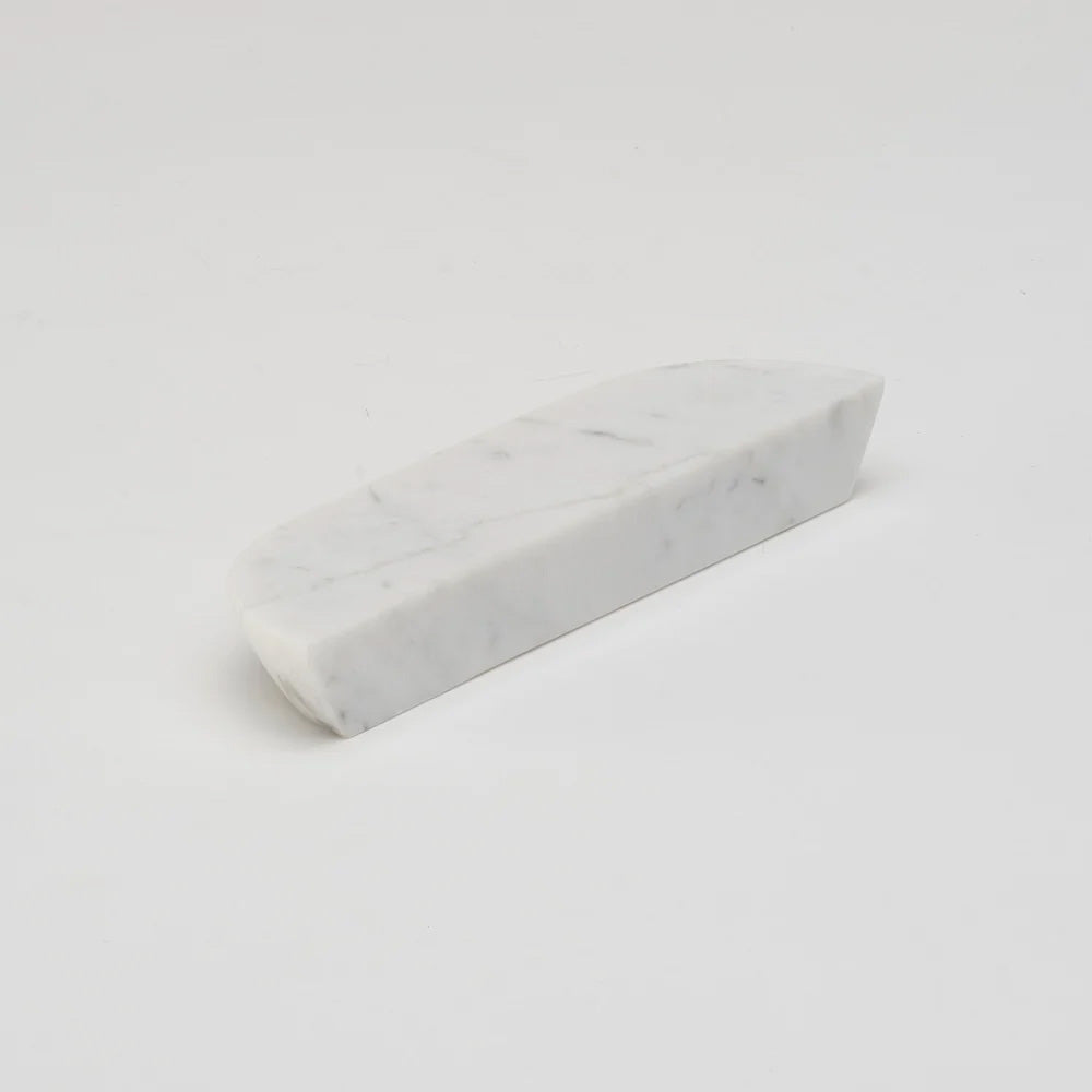 White Carrara Marble Dot Handle [Pair]