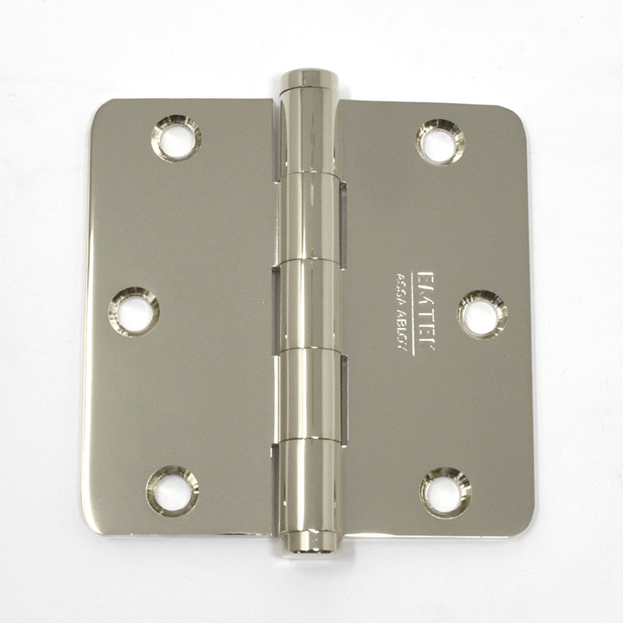 Solid Brass Residential 1/4" Radius Corner Hinge (Pair)