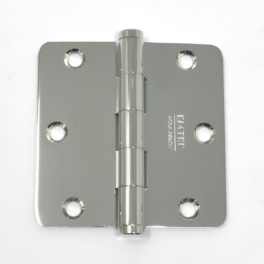 Solid Brass Residential 1/4" Radius Corner Hinge (Pair)