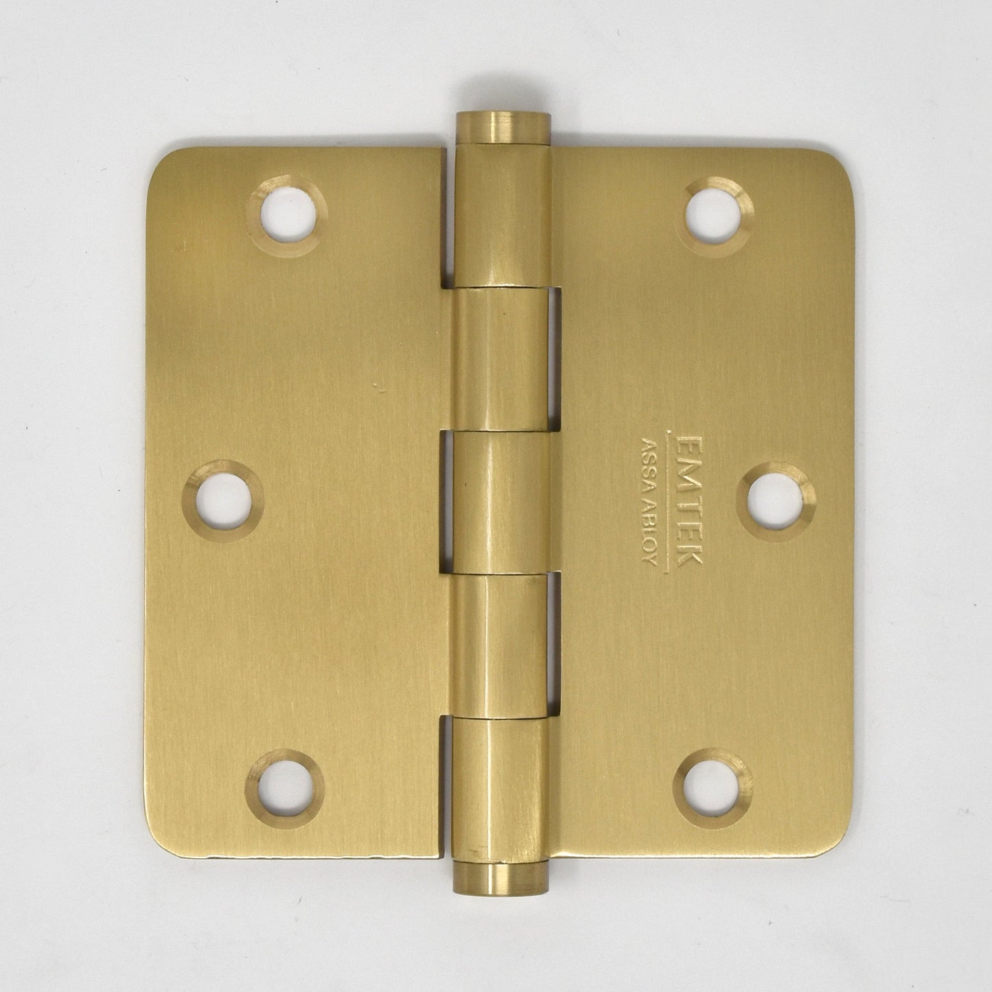 Solid Brass Residential 1/4" Radius Corner Hinge (Pair)