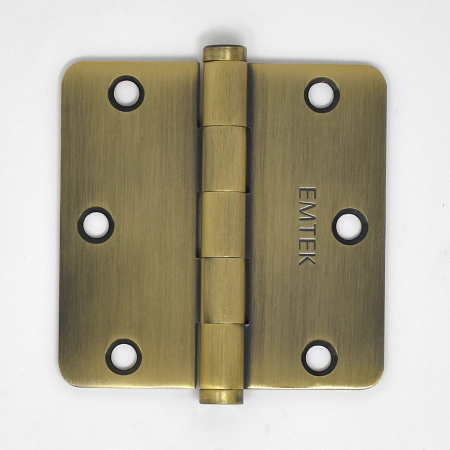 Solid Brass Residential 1/4" Radius Corner Hinge (Pair)