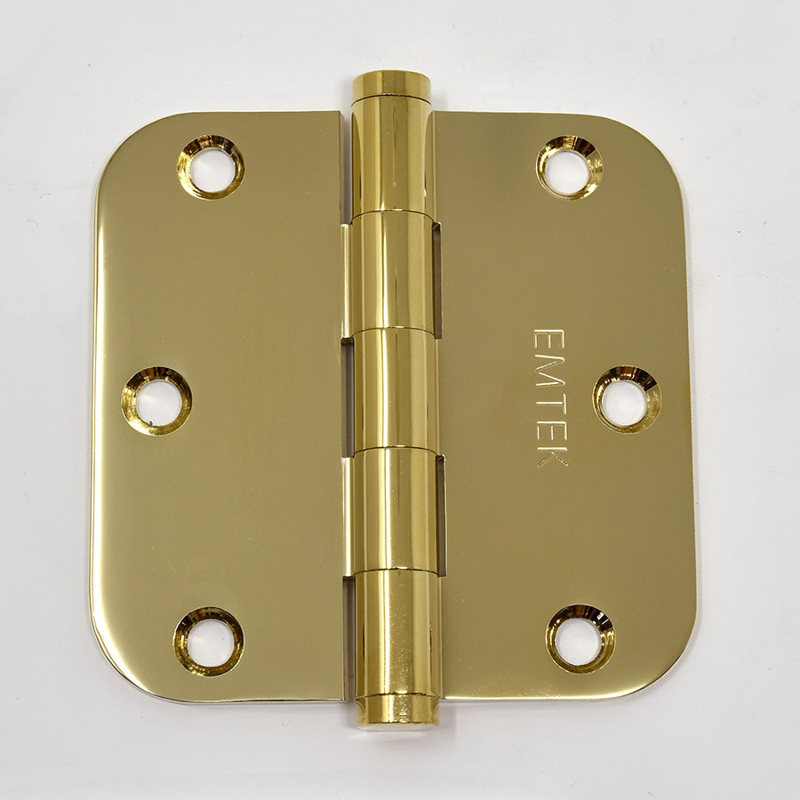 Solid Brass Residential 5/8" Radius Corner Hinge (Pair)