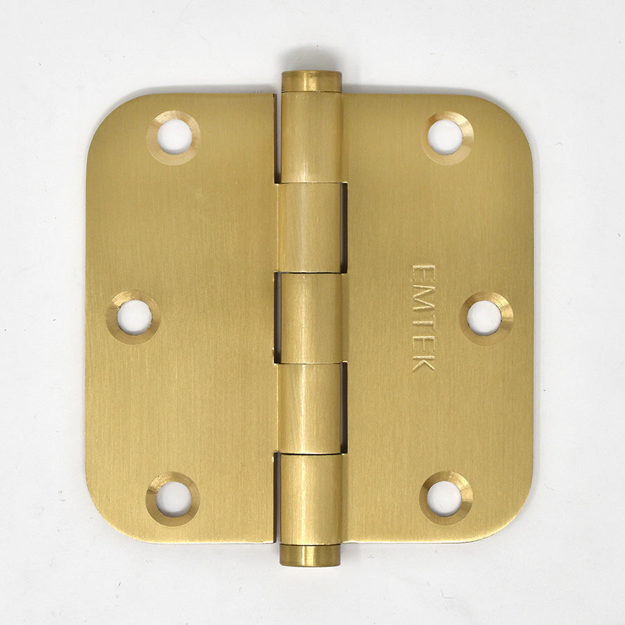 Solid Brass Residential 5/8" Radius Corner Hinge (Pair)