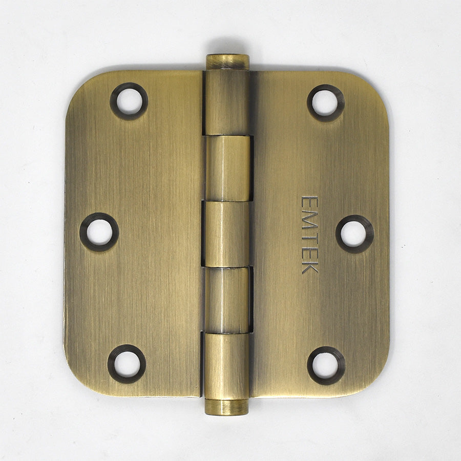 Solid Brass Residential 5/8" Radius Corner Hinge (Pair)