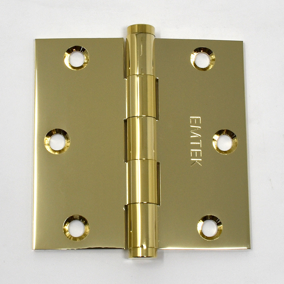Solid Brass Heavy Duty Square Corner Hinge (Pair)