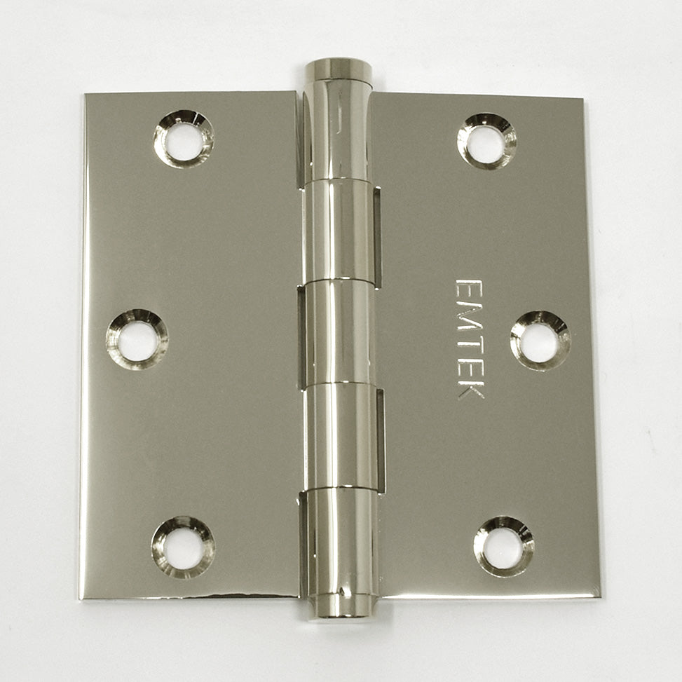 Solid Brass Heavy Duty Square Corner Hinge (Pair)