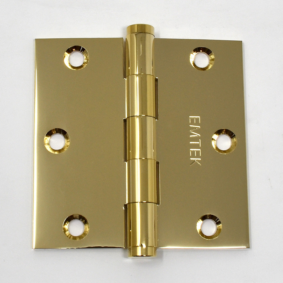 Solid Brass Heavy Duty Square Corner Hinge (Pair)
